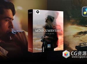 FCPX/达芬奇插件-72个复古电影纪录片旅拍叙事镜头胶片帧冻结背景标题排版字幕视频转场插件 mDocumentary