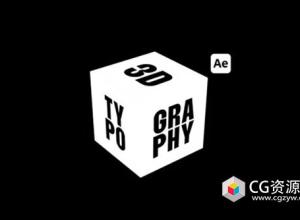 AE模板-12组3D动态文字排版动画 3D Kinetic Typography