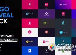 AE+PR模板-30个专业设计MG动画logo展示+背景音乐 Simple Logo Reval Pack