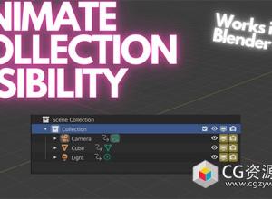 Blender动画集合可视化控制加速渲染插件 Animate Collection Visibility V1.1