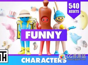 Unity卡通人物低多边形资产包 Funny Characters v1.1
