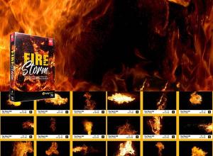 81组4K火焰燃烧喷射特效合成叠加视频素材 含透明通道文件 Fire Storm BBV70