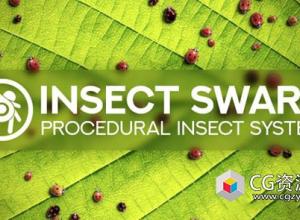 Blender程序化昆虫分布动画资产预设 Insect Swarm – Procedural Insect Systems
