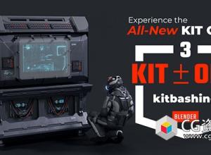 Blender预设-硬表面建模贴花材质资产库插件 Kit Ops 3 Pro v3.022