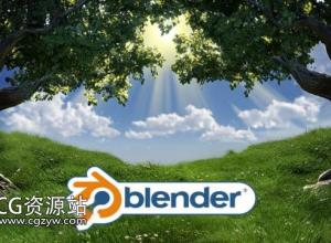Blender几何节点进行程序化草植物树叶散射教程