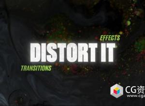 AE模板-24种时尚流畅扭曲摇晃过渡转场预设 Sleek and Stylish Distortion Transitions