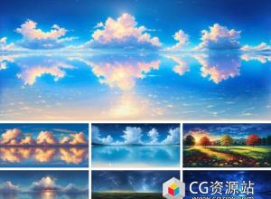 15组卡通动漫天空HDR贴图素材 Anime Sky HDRI Plus