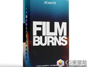 16组复古电影柯达胶片灼烧边框4K视频素材 AcidBite – Film Burns