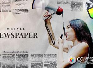 达芬奇插件-复古头条新闻报纸信息过渡标题排版预设 mStyle Newspape+使用教程