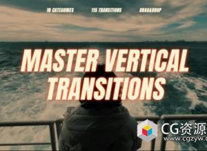 AE+PR模板-115种竖屏复古CRT扭曲故障噪声刮擦摇晃垂直转场过渡包 Master Vertical Transitions