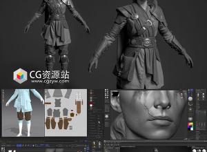 Maya+ZBrush+MD电影资产角色建模衣服制作教程+中英文字幕