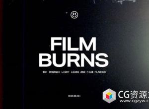 21组胶片漏光叠加4K视频素材 HAPPY EDITING – Film Burns