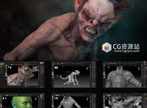 ZBrush 2024三维模型雕刻建模入门基础教程+中英文字幕
