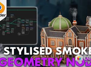 Blender烟雾生成器资产预设 Blender 4 3DT Smoke Generator Geometry Node + 使用教程