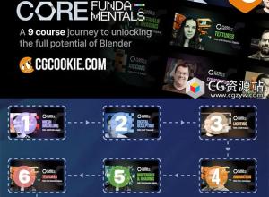 CGCookie出品8位顶尖大师讲授核心技术Blender视频教程 +中英文字幕