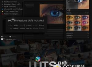 AE/PR脚本-LUT管理器实时批量预览调色+500个预设  LUTs Manager