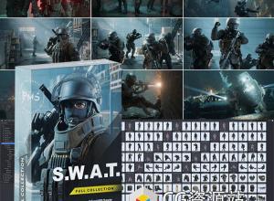 BMS突击特警部队人物角色动作绑定防弹衣冲枪3D模型 SWAT Blender/FBX/UE格式