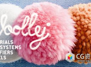 Blender毛茸茸毛发资产预设插件 Woolly Tools & Shaders V2.0.5