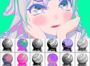 30组Redshift卡通着色器RS材质球C4D预设+中文字幕教程