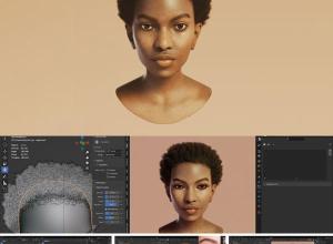 Blender+ZBrush+CLO3D真实三维人物角色建模材质渲染高级教程+中英文字幕