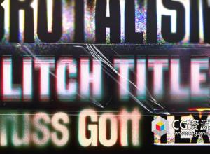 AE模板-9款故障文字标题动画 Glitch Text Titles