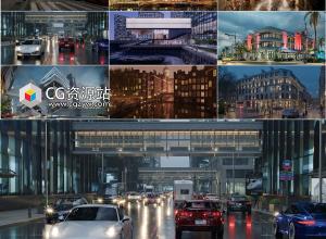 10组城市夜景场景资产3D模型  Archexteriors vol. 37 (3DS MAX格式)