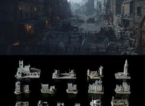 战后场景武器建筑道具资产3D模型 World War 2 (Blender/FBX格式)