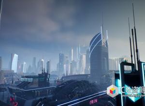 Unreal复古科幻未来城市包Retro Sci-Fi Futuristic City Pack