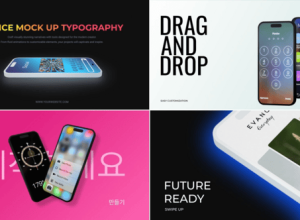 AE模板-时尚营销iPhone手机包装动画 Device Mock Up Typography