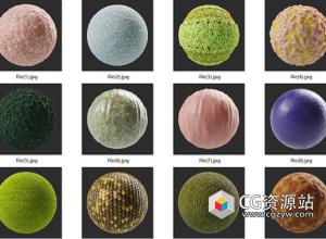 21组Substance高质量怪物僵尸外星人爬行动物皮肤SSS材质预设 Creature Skin