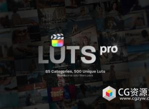 500组电影广告婚礼户外LUTs视频调色预设 LUTs Pro