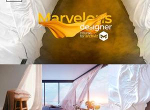 Marvelous Designer布料织物材质模拟室内表现MD教程+中英文字幕