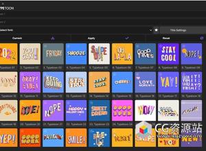 AE脚本-64个动态排版3D复古卡通文字标题动画 TypeToon 1.6.3 + 使用教程
