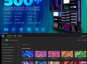 AE脚本-500+4K社交媒体宣传动态转场文字排版背景图形元素 Quick Motion Pack