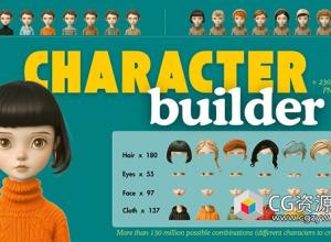 Unreal 230个2D角色创建器预设包 2D Character Creator Pack  UE5.0-5.5