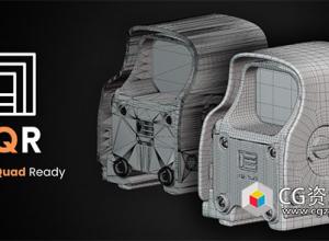 Blender硬面建模布尔四边面重拓扑插件 Bqr Boolean Quad Ready V1.6