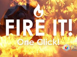 火焰燃烧模拟Blender插件 Fire It