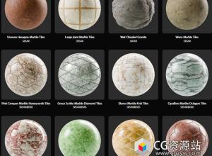 703组Substance高质量大理石材质纹理预设 Marble - Granite