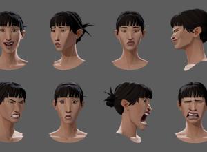 Maya角色绑定人物3D模型 Mazu – character rig for maya