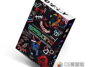 20组手绘涂鸦元素特效转场4K视频素材+音效 Mixed Media Doodle FX