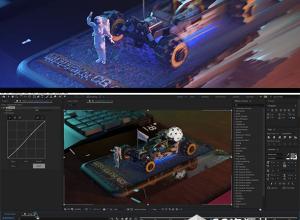 Blender/AE三维元素实拍场景合成教程+中英文字幕