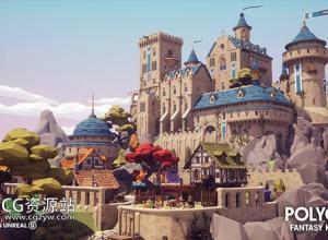 Unreal低多边形奇幻王国城堡环境模型包 POLYGON - Fantasy Kingdom UE4.26 and 5.0 – 5.4