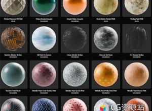 233组Substance高质量油漆金属漆涂层纹理材质预设 Paint category