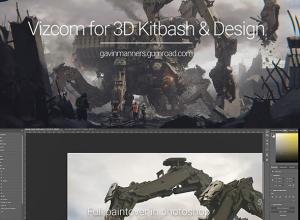 Blender+PS三维场景机甲零部件设计建模渲染合成全流程教程+中英文字幕