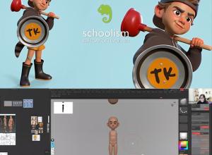 ZBrush+八猴卡通个性化角色雕刻建模贴图灯光渲染教程+中英文字幕