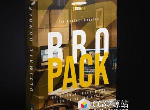 达芬奇模板-文字标题排版视频转场特效预设包+音效 BRO PACK V4