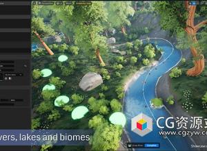 Unreal程序化景观森林生物群落生成 Massive World UE5.5