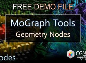 Blender动态图形几何节点预设 Mograph Tools Geometry Nodes V1.10.0
