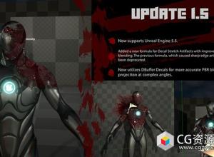 Unreal逼真血液飞溅滴落喷洒特效游戏资产 Realistic Blood VFX v1.5 UE5.5