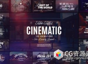 AE+PR模板-100种电影标题文字排版动画 100 Cinematic Film Titles